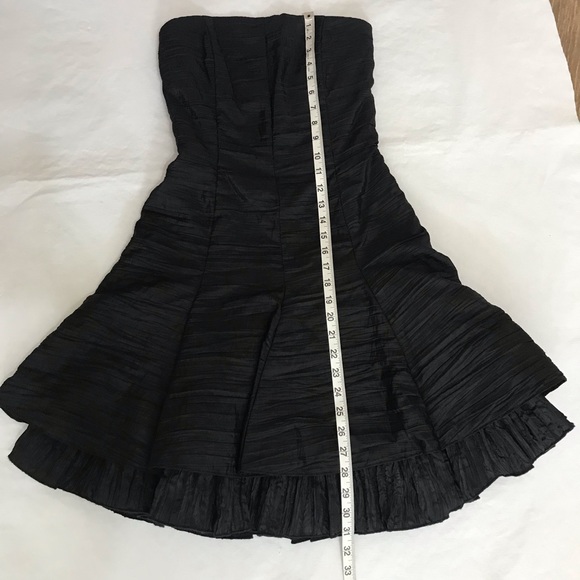 Jessica McClintock Vintage Black Strapless Mini Dress - Picture 12 of 14